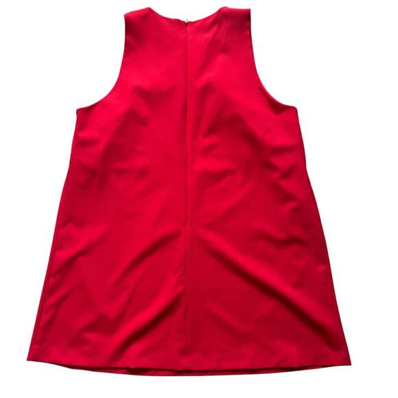 H&M Women’s Red Sleeveless Shift Dress XL Minimalist Modern Cocktail Party Look - Picture 3 of 6
